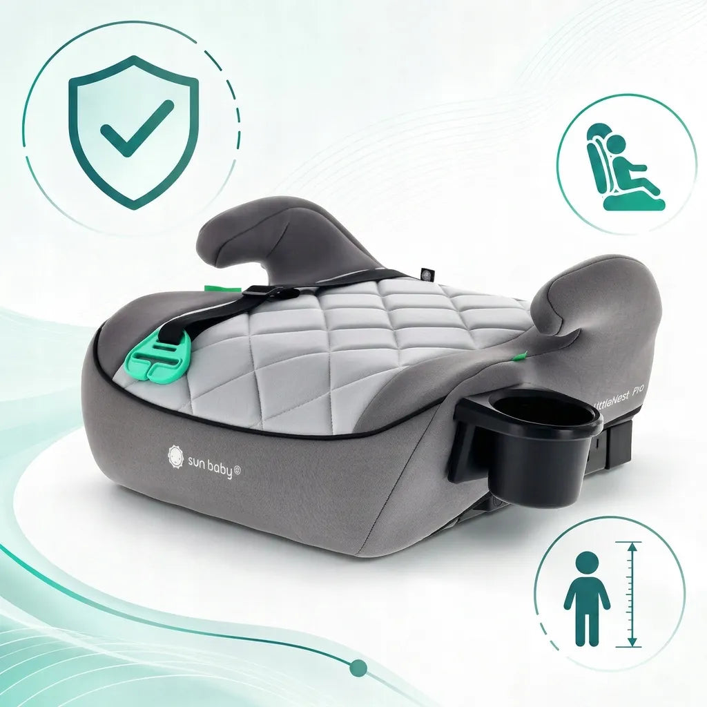 Automobilinė sėdynė, pasostė SUN BABY i-Size ISOFIX 125-150 cm