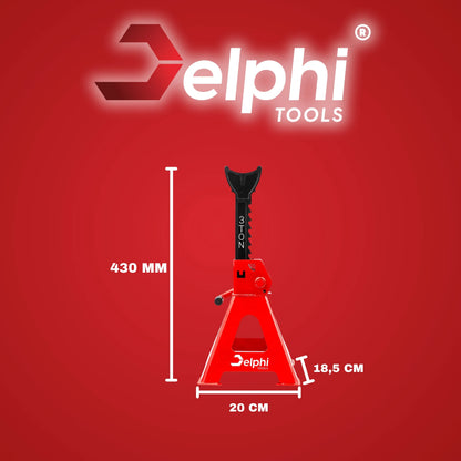 Automobiliniai dirbtuvių stovai Delphi tools 3T, reguliuojamos atramos, 2 vnt.