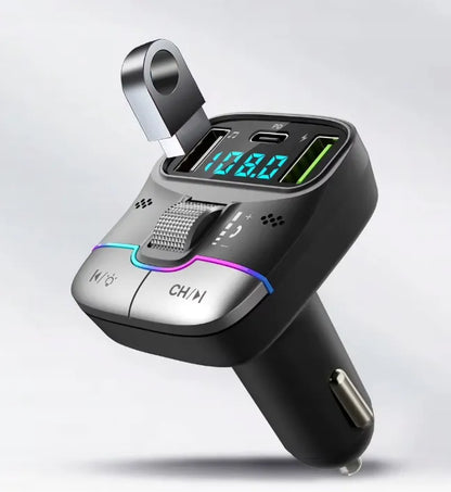 Automobilinis „Bluetooth 5.4“ siųstuvas, USB įkroviklis PD 25W QC 18W 12-24V