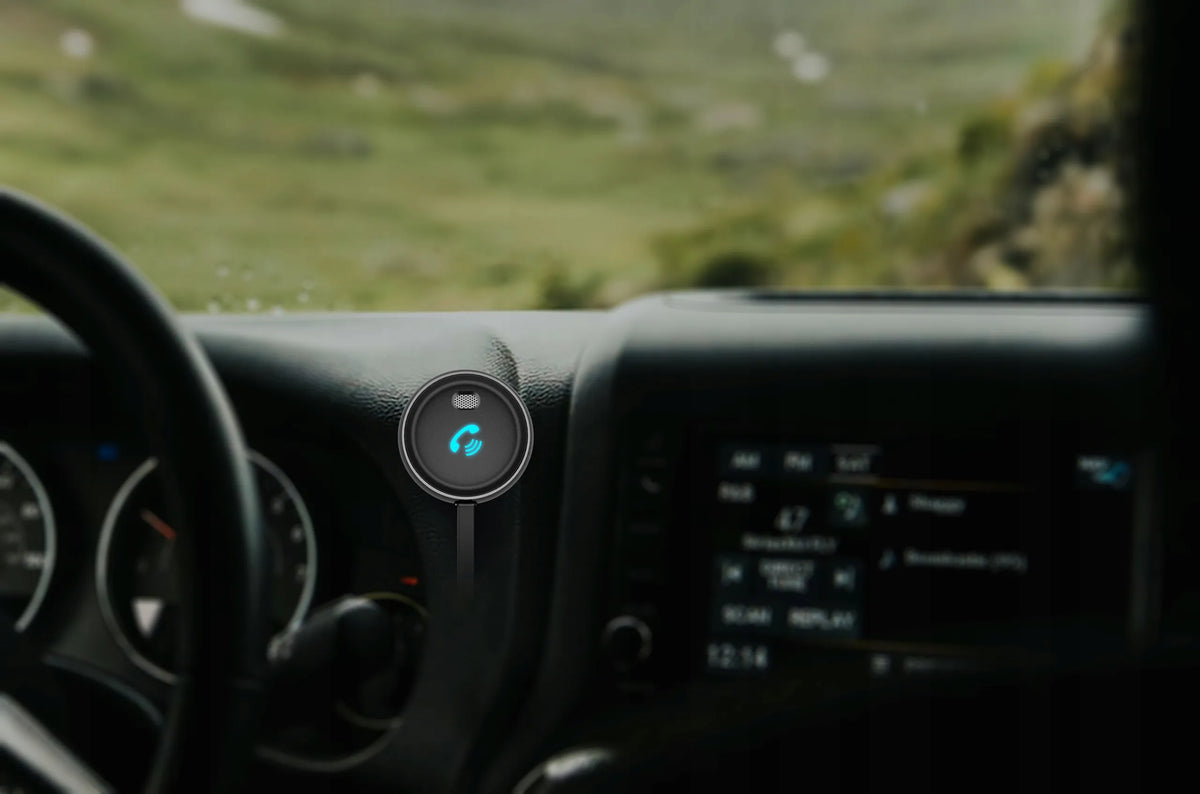 Automobilinis BLUETOOTH FM siųstuvas, įkroviklis ir laisvų rankų įranga su USB QC3.0