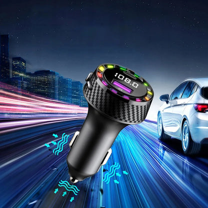 Automobilinis „Bluetooth“ FM siųstuvas, MP3 grotuvas, USB-C