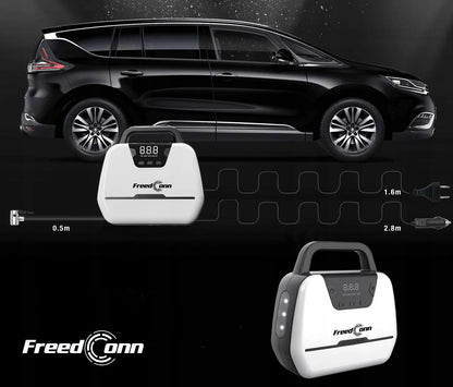 Automobilinis dviračių kompresorius 12V / 230V pompa oro kompresorius LED LCD žibintuvėlis