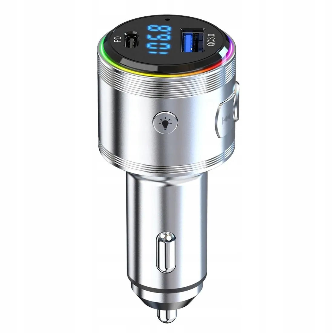 Automobilinis FM Bluetooth siųstuvas 3mk Hyper Car Power, USB-A ir USB-C greitasis įkroviklis