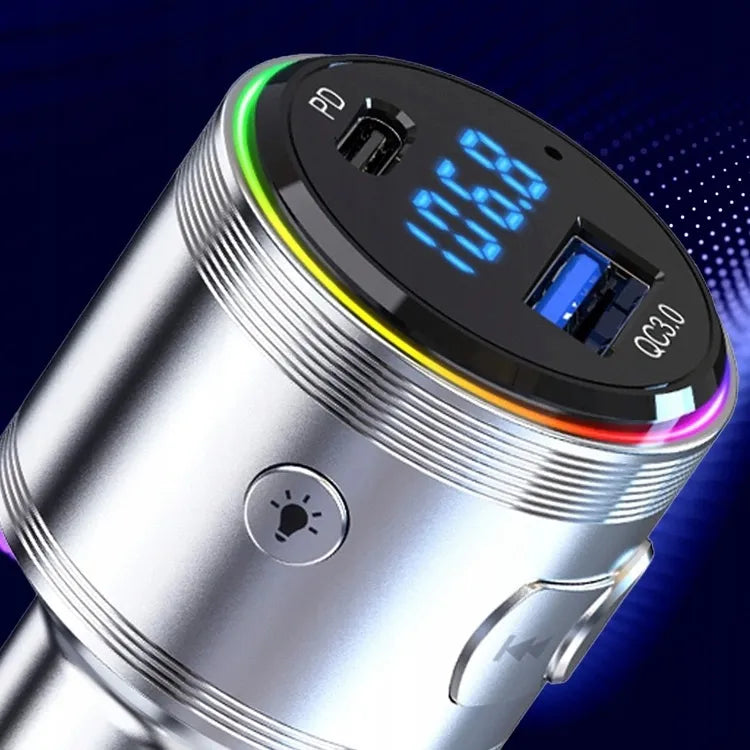 Automobilinis FM Bluetooth siųstuvas 3mk Hyper Car Power, USB-A ir USB-C greitasis įkroviklis