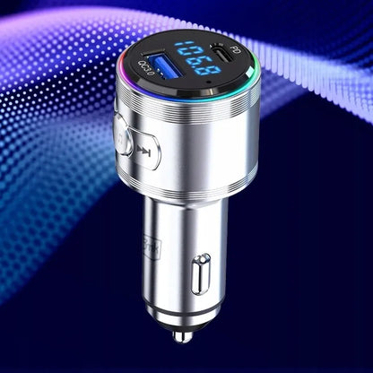Automobilinis FM Bluetooth siųstuvas 3mk Hyper Car Power, USB-A ir USB-C greitasis įkroviklis