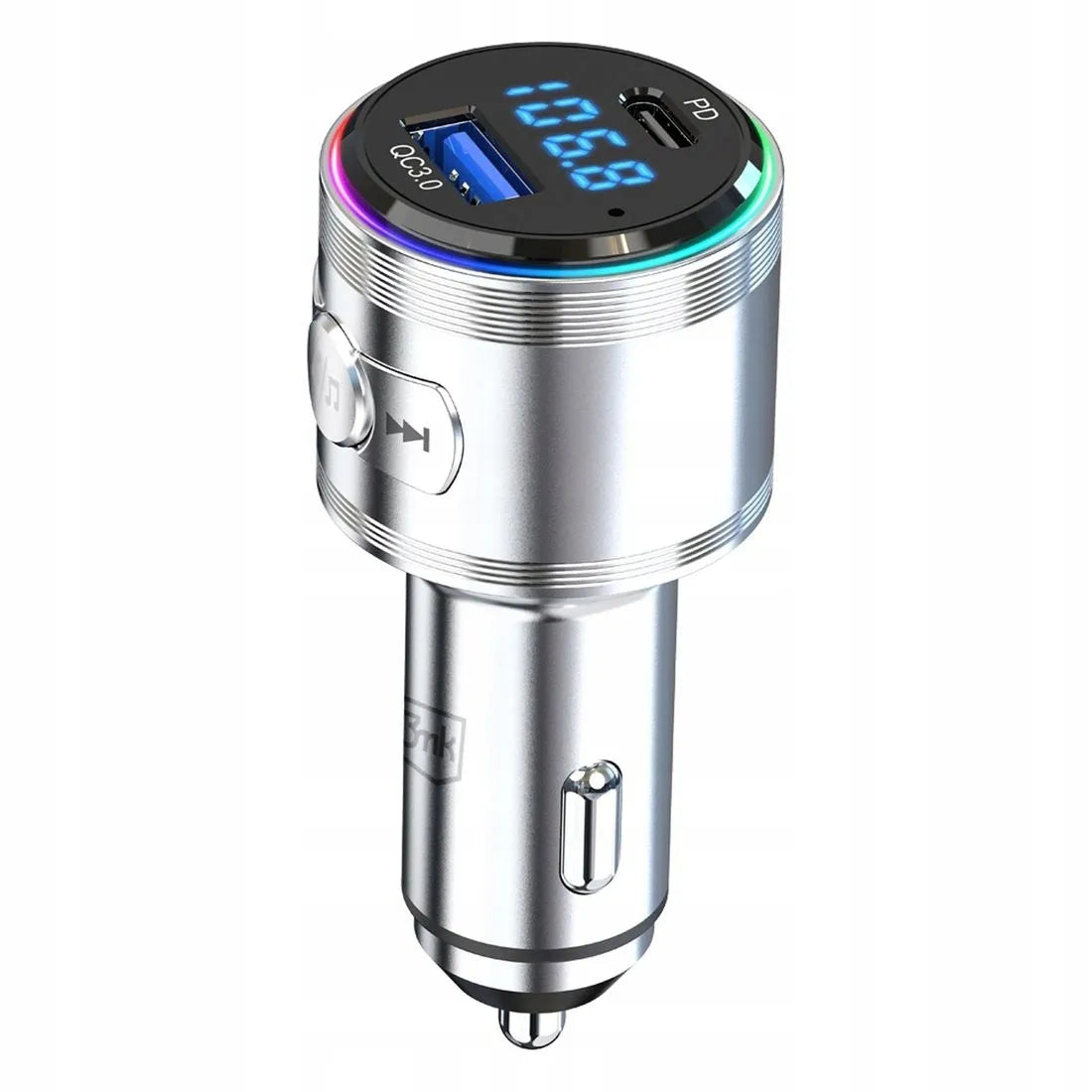 Automobilinis FM Bluetooth siųstuvas 3mk Hyper Car Power, USB-A ir USB-C greitasis įkroviklis