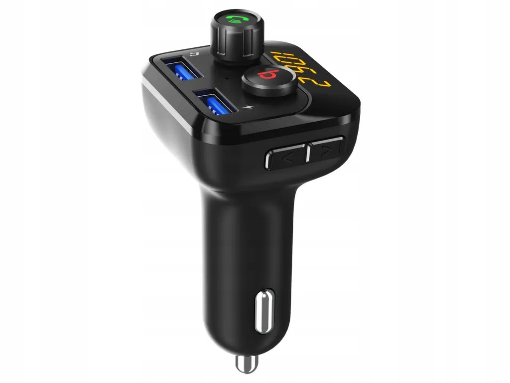 Automobilinis FM Bluetooth siųstuvas BLOW 74-153 su įkrovikliu, galingų bosų funkcija, 2xUSB ir SD kortelės jungtimi 12-24V