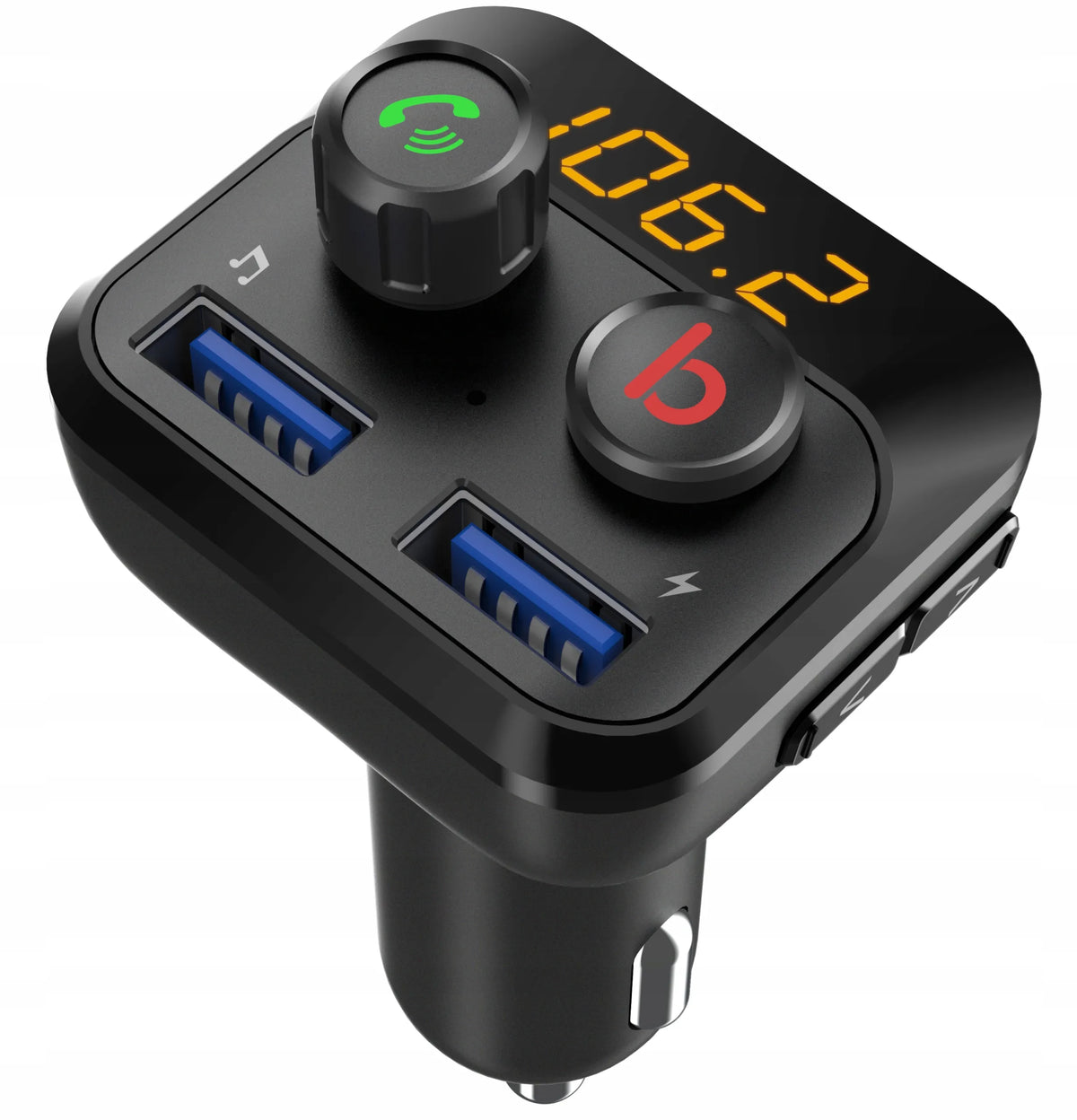 Automobilinis FM Bluetooth siųstuvas BLOW 74-153 su įkrovikliu, galingų bosų funkcija, 2xUSB ir SD kortelės jungtimi 12-24V