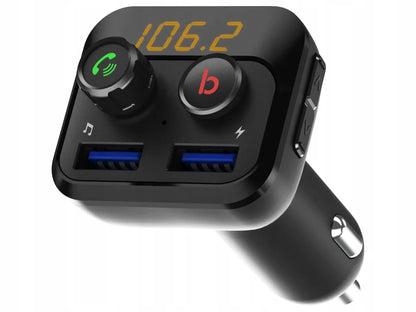 Automobilinis FM Bluetooth siųstuvas BLOW 74-153 su įkrovikliu, galingų bosų funkcija, 2xUSB ir SD kortelės jungtimi 12-24V