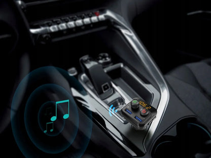 Automobilinis FM Bluetooth siųstuvas BLOW 74-153 su įkrovikliu, galingų bosų funkcija, 2xUSB ir SD kortelės jungtimi 12-24V