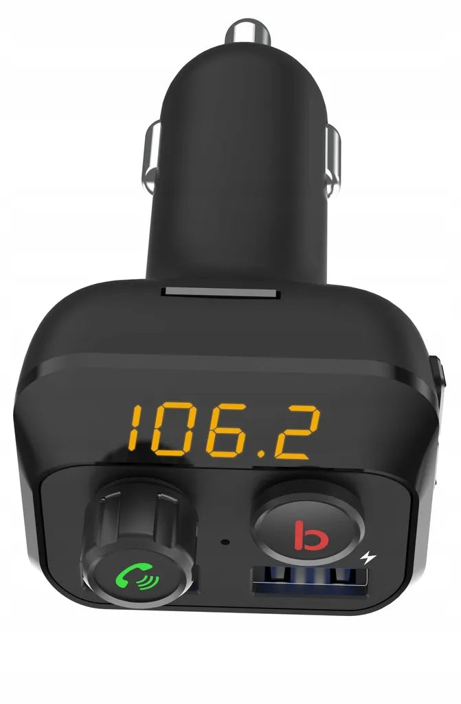 Automobilinis FM Bluetooth siųstuvas BLOW 74-153 su įkrovikliu, galingų bosų funkcija, 2xUSB ir SD kortelės jungtimi 12-24V