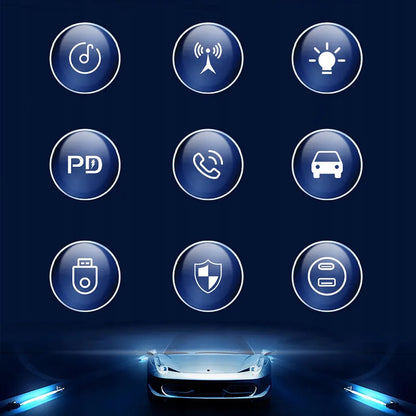 Automobilinis FM Bluetooth siųstuvas, MP3 grotuvas, USB tipo C