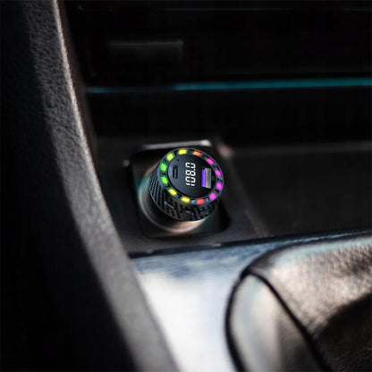 Automobilinis FM Bluetooth siųstuvas, MP3 grotuvas, USB tipo C