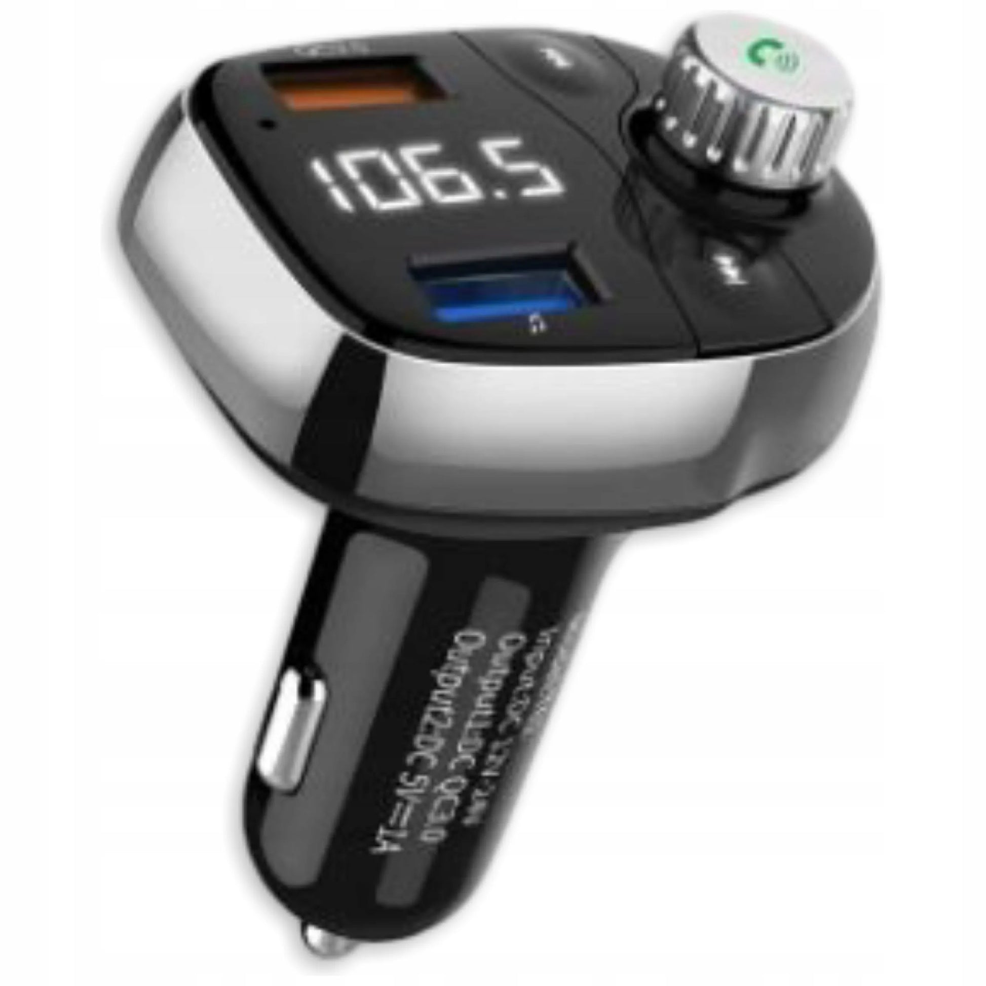 Automobilinis FM moduliatorius T62 su „Bluetooth“, MP3, USB ir „BASS“ įkrovikliu