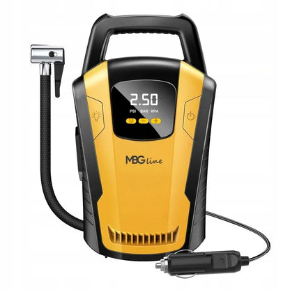 Automobilinis kompresorius 120W 12V LED LCD MBG Line 3650 35L/min + adapteris
