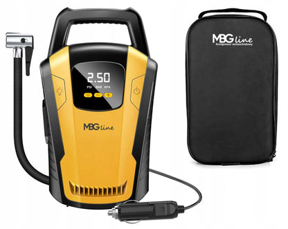 Automobilinis kompresorius 120W 12V LED LCD MBG Line 3650 35L/min + adapteris