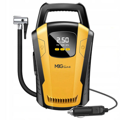 Automobilinis kompresorius 120W 12V LED LCD MBG Line 3650 35L/min + adapteris