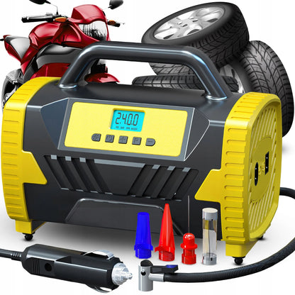 Automobilinis kompresorius 12V 230V nešiojamoji pompa be tepalo HQ oro kompresorius