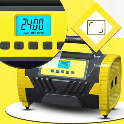 Automobilinis kompresorius 12V 230V nešiojamoji pompa be tepalo HQ oro kompresorius