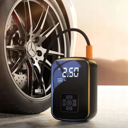 Automobilinis kompresorius 12V LCD elektrinė pompa dviračiams