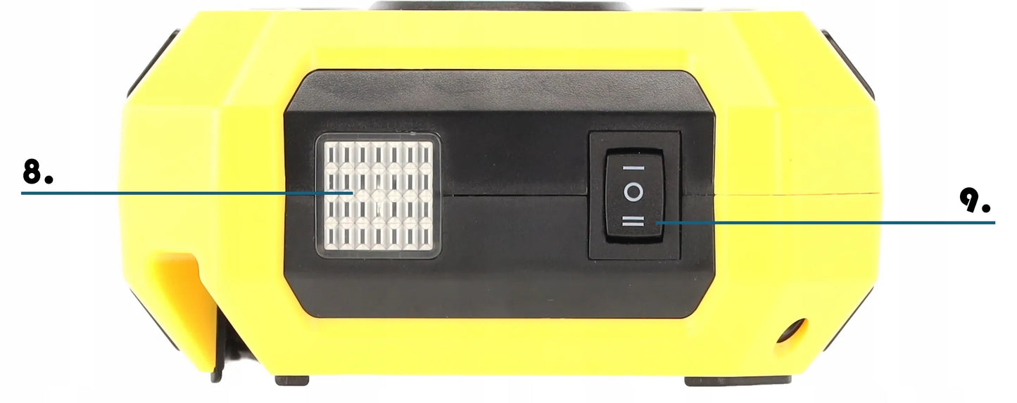 Automobilinis kompresorius Chomik 100W 12V su LED lempute