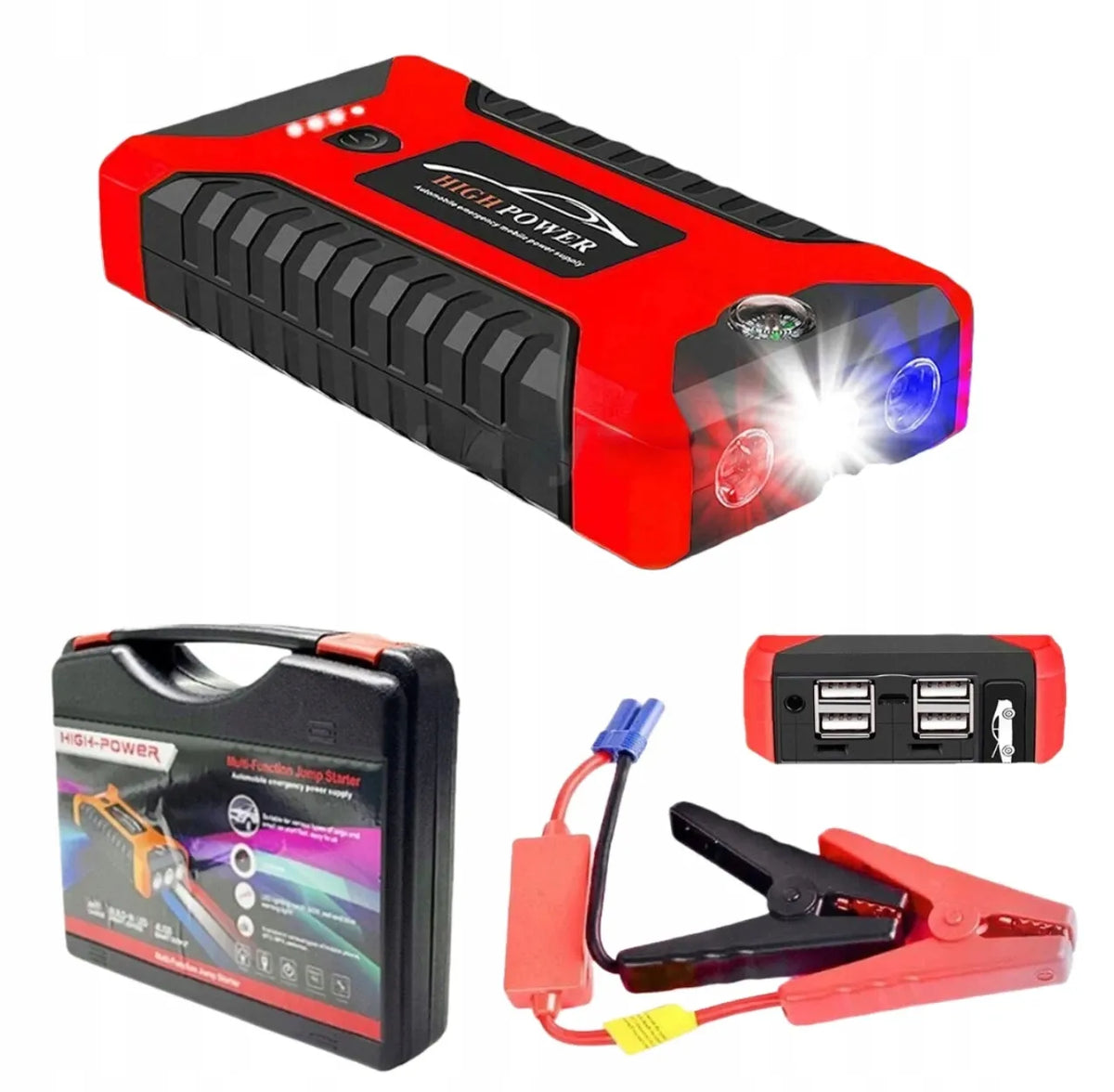 Automobilinis paleidimo įrenginys ir išorinė baterija, 12 V, 99 800 mAh