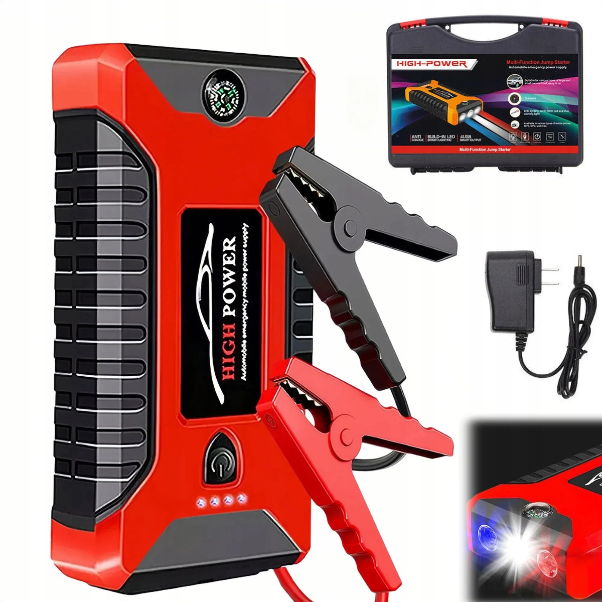 Automobilinis paleidimo įrenginys ir išorinė baterija, 12 V, 99 800 mAh