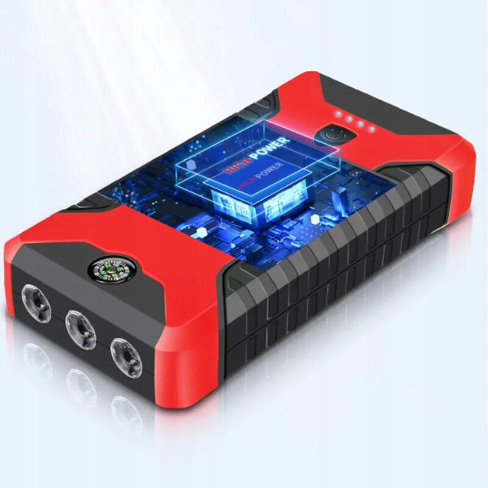 Automobilinis paleidimo įrenginys „Power Bank Jump Starter“, 12 V, LCD ekranas, 99 800 mAh