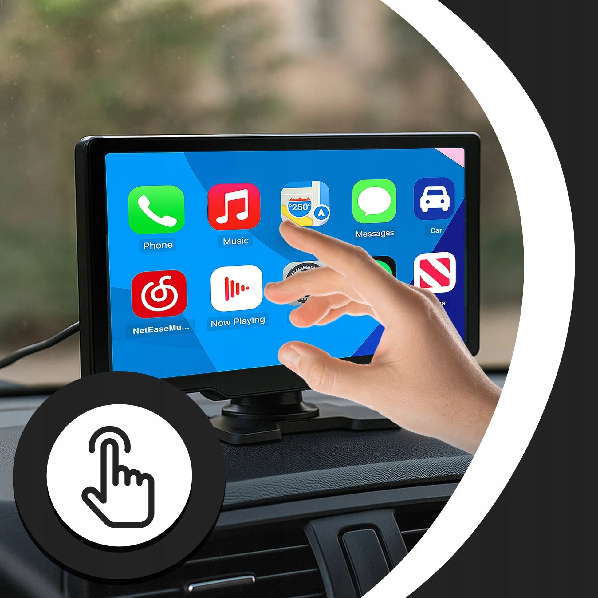 Automobilinis radijas RETOO ER1078, 10.26 colių ekranas, Android Auto, Apple CarPlay