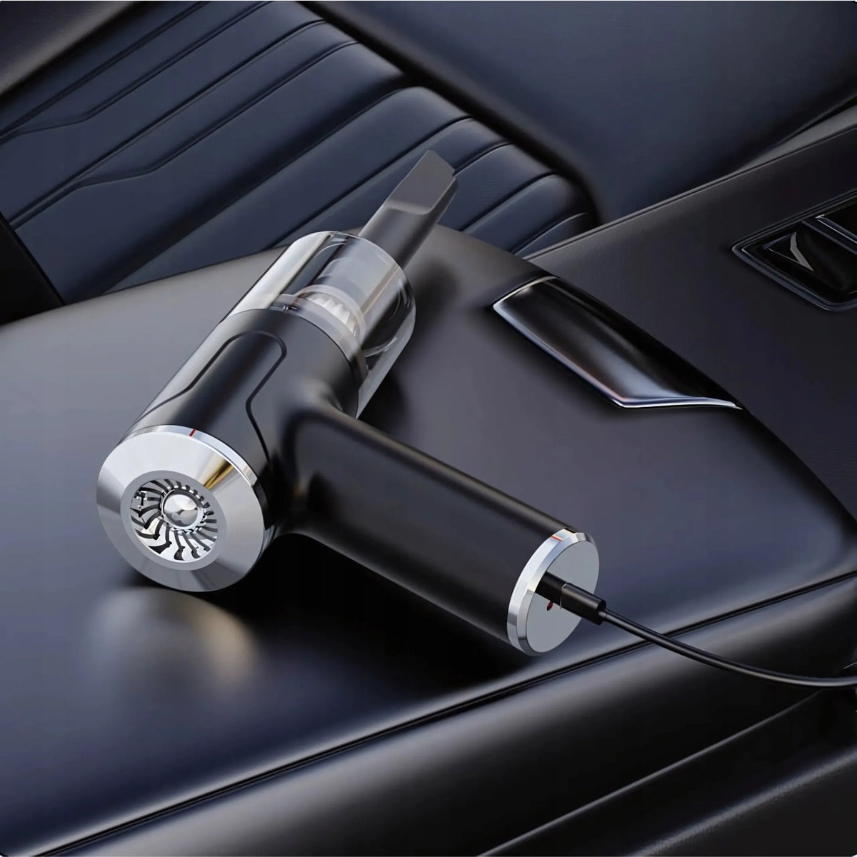 Automobilinis rankinis belaidis dulkių siurblys 120W galingas USB-C 2in1 pūstuvas