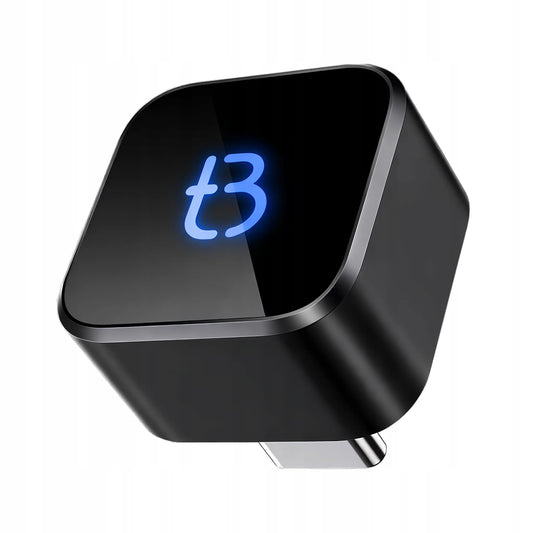 Automobilinis USB-C adapteris "Apple CarPlay" ir "Android Auto" TB CUBE, juodas