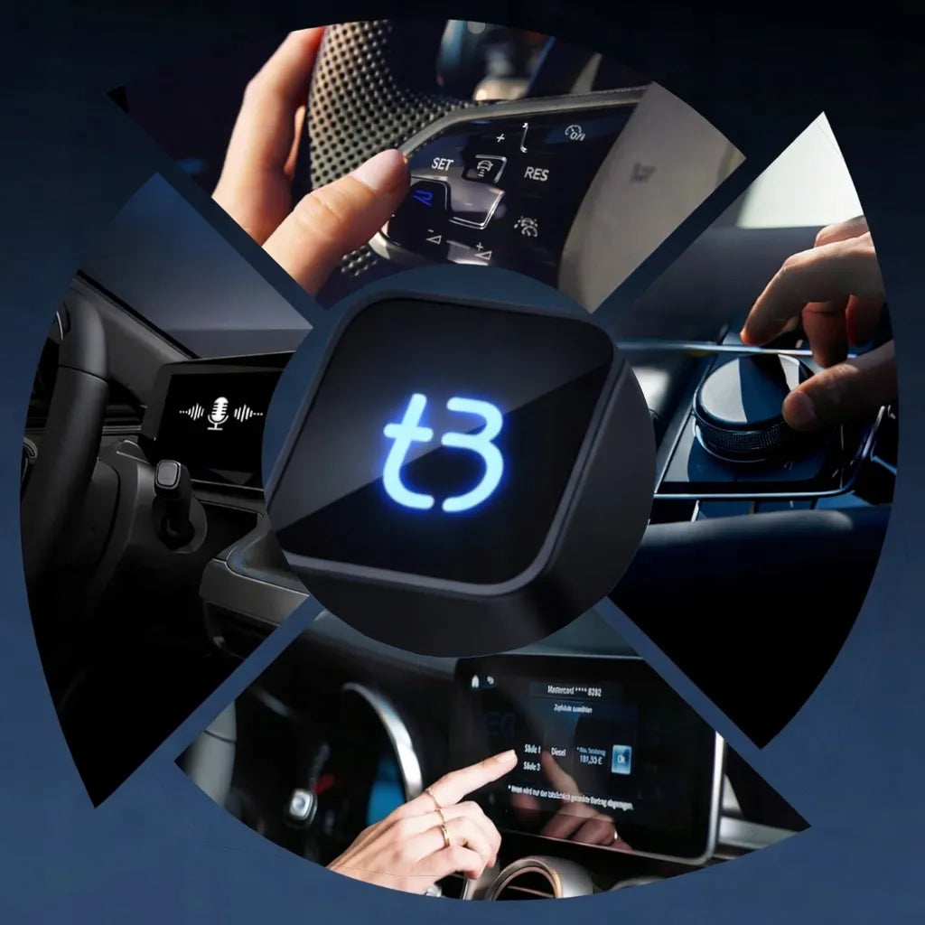 Automobilinis USB-C adapteris "Apple CarPlay" ir "Android Auto" TB CUBE, juodas