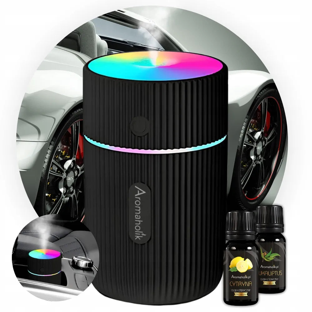 Automobilinis USB LED drėkintuvas – kvapas automobiliui | Aromaterapinis difuzorius