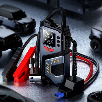Automobilinis užvedimo įrenginys Booster Jump Starter 8000mAh Powerbank Kompresorius LED
