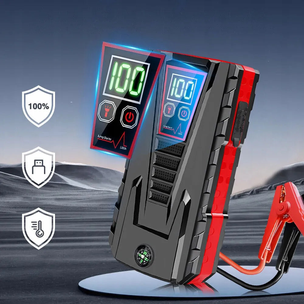 Automobilinis užvedimo įrenginys Jump Starter 12V LCD ekranas 99800mAh