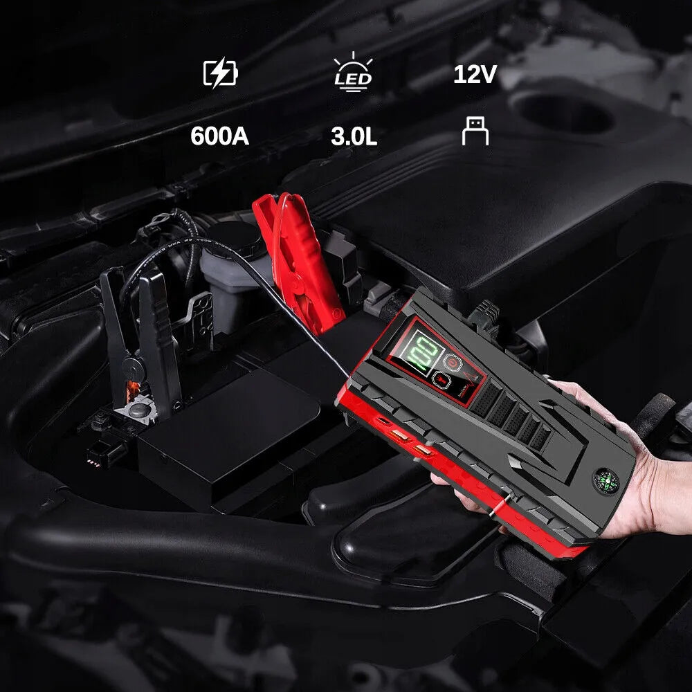 Automobilinis užvedimo įrenginys Jump Starter 12V LCD ekranas 99800mAh