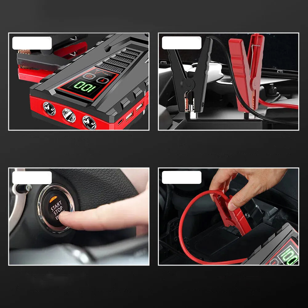 Automobilinis užvedimo įrenginys „Jump Starter“ 99800mAh, 12V 600A power bankas