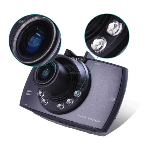 Automobilinis vaizdo registratorius, kamera FULL HD 1080p su LED