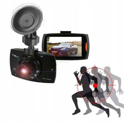 Automobilinis vaizdo registratorius, kamera FULL HD 1080p su LED