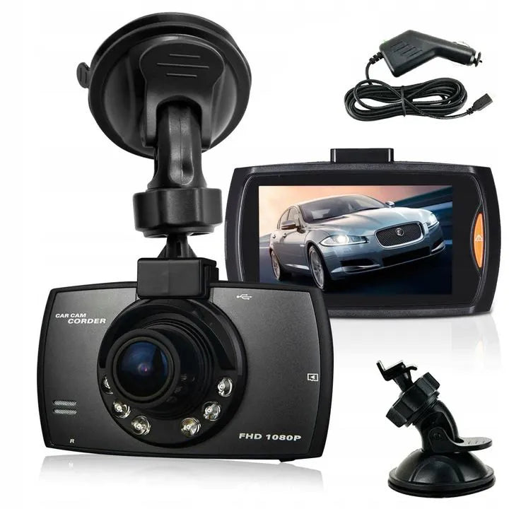 Automobilinis vaizdo registratorius, kamera FULL HD 1080p su LED