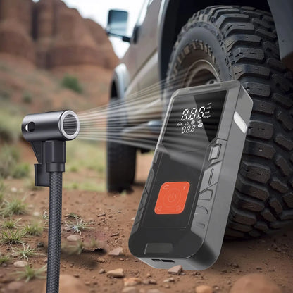 Automobilio paleidimo įrenginys 12 V, „booster“ su oro pompa