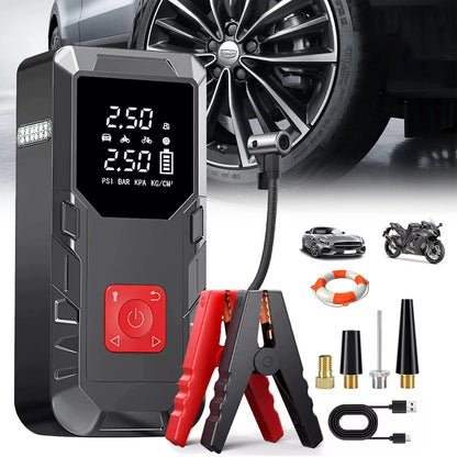 Automobilio paleidimo įrenginys 12 V, „booster“ su oro pompa