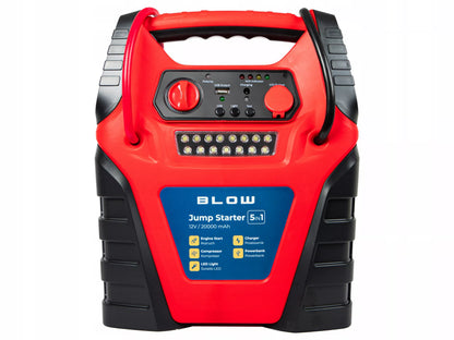 Automobilio užvedėjas / powerbank 5 in 1 – kompresorius ir siurblys automobiliams 12 V, 20000 mAh