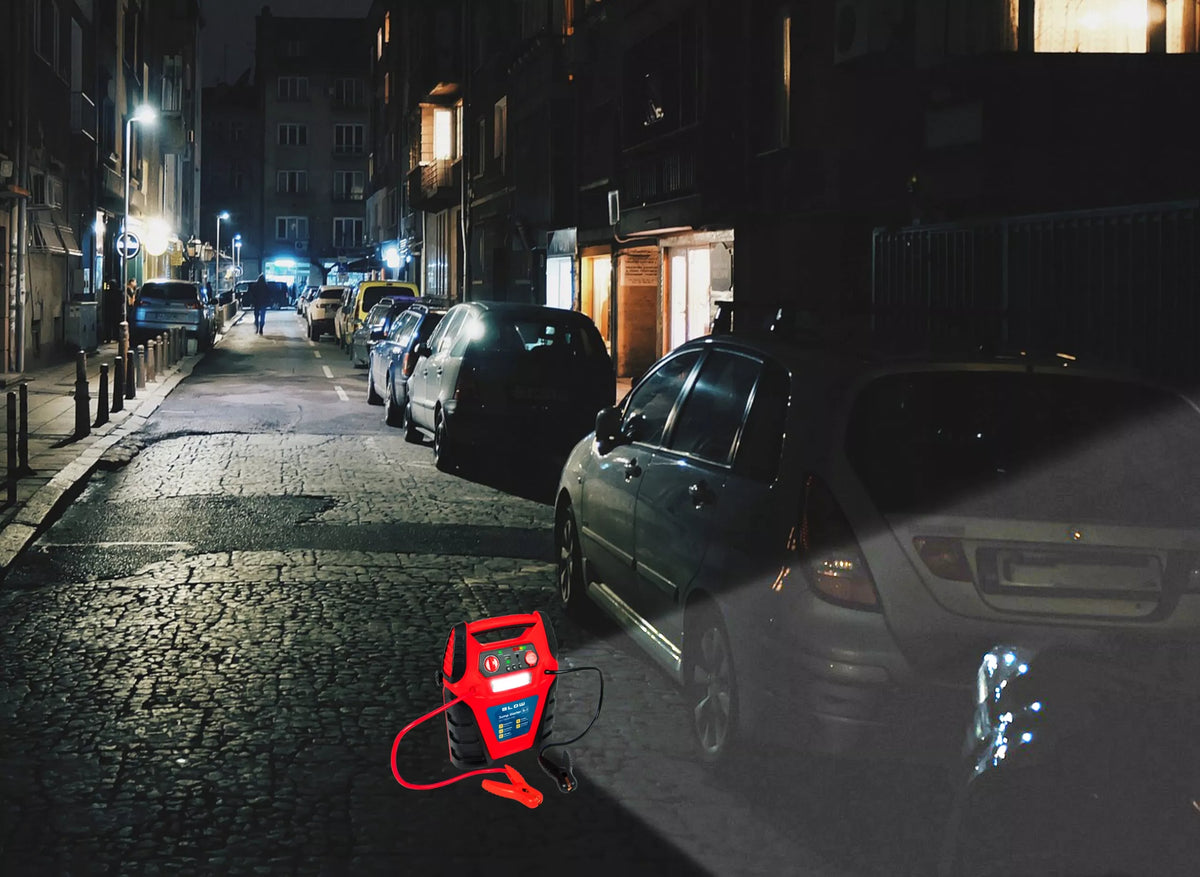 Automobilio užvedėjas / powerbank 5 in 1 – kompresorius ir siurblys automobiliams 12 V, 20000 mAh