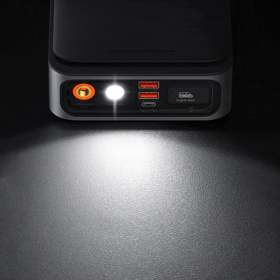 Automobilio užvedimo įrenginys BASEUS Jump Starter, Powerbank 8000 mAh, Kompresorius, Žibintuvėlis