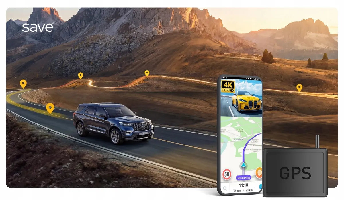 Automobilio vaizdo registratorius 3 kameros GPS 4K