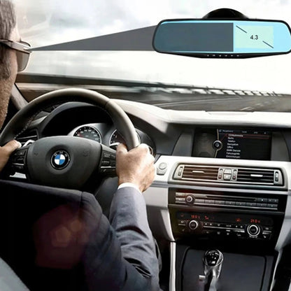 Automobilio vaizdo registratorius veidrodėlyje su galinio vaizdo kamera