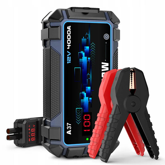AVAPOW A37 automobilinis užvedimo įrenginys 4000A 74Wh 20000mAh su PowerBank funkcija