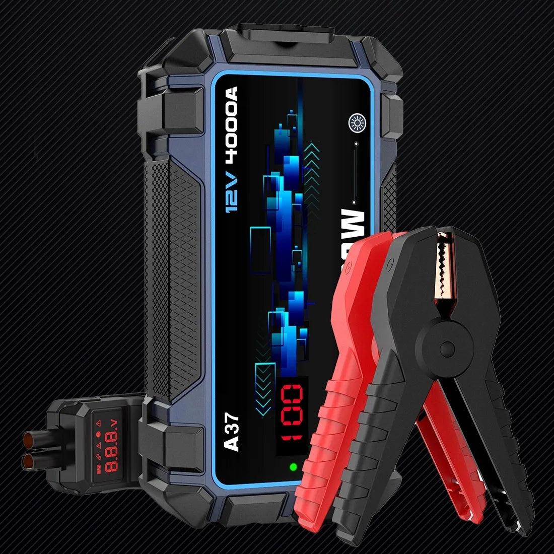 AVAPOW A37 automobilinis užvedimo įrenginys 4000A 74Wh 20000mAh su PowerBank funkcija