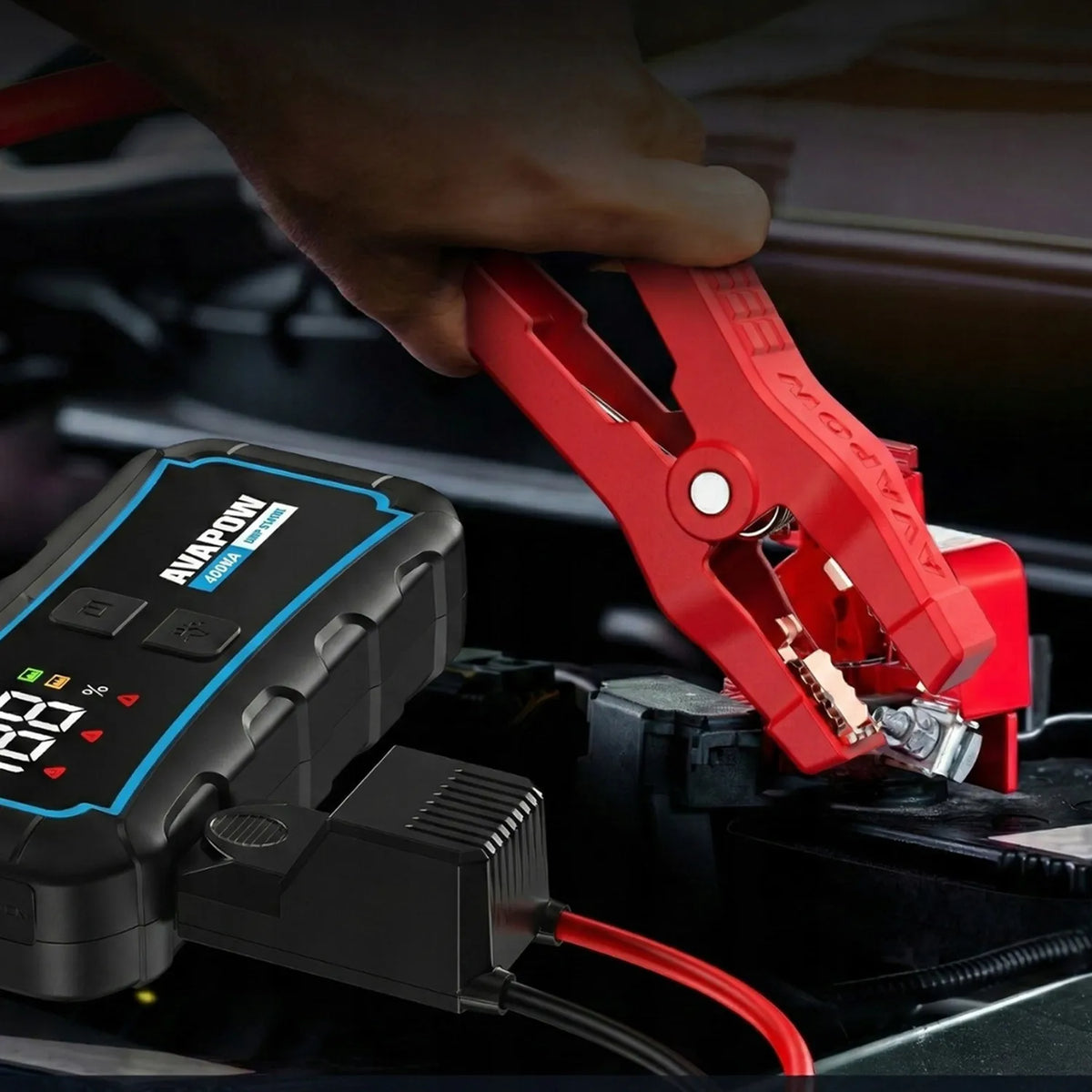 AVAPOW E5 PRO automobilinis užvedimo įrenginys 12000 mAh 2000A 44.4Wh powerbankas